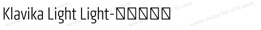 Klavika Light Light字体转换